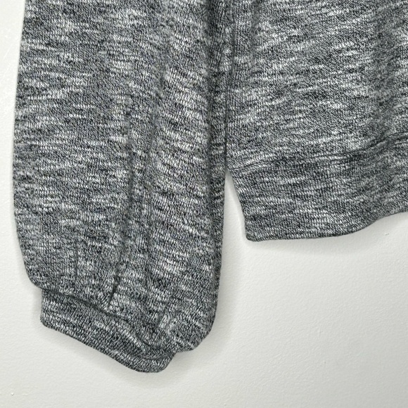 Madewell Textured Crew Neck Sweatshirt Heather Coal Size Small Cotton Office - Picture 6 of 12